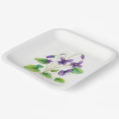 Assiettes En Carton Aquarelle Wild VIolets Plate de mélamine (Angulaire)