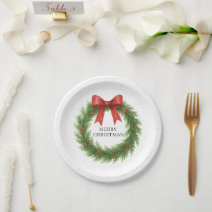 Assiettes En Carton Aquarelle Wire Noël moderne