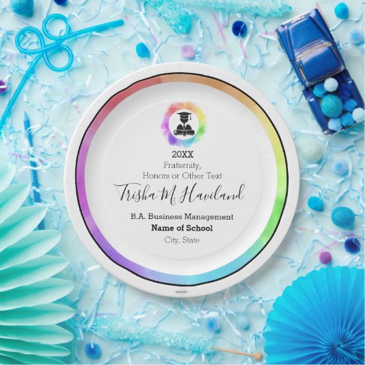 Assiettes En Carton Aquarelles de plaque de papier HAMbyWG (Fête)