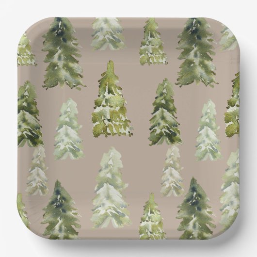 Assiettes En Carton Aquarelles Plaques en papier (Recto)
