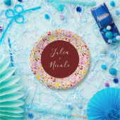 Assiettes En Carton Aquarelles vives Fleurs de tulipe d'été Mariage (Fête)