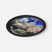 Assiettes En Carton Aquarium Poisson tropical corail eau salée bleu no (Angle)