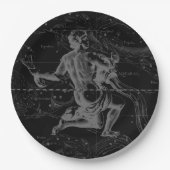 Assiettes En Carton Aquarius Zodiac Constellation Engraving Hevelius (Devant)