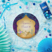 Assiettes En Carton Arabian Nights Gold Magic Lamp Party (Fête)