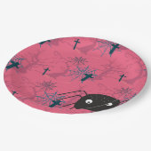 Assiettes En Carton Araignée mignonne et araignée rose framboise (Angle)