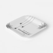 Assiettes En Carton Araignées Blanches Noires Et Araignées Simples Hal (Angulaire)