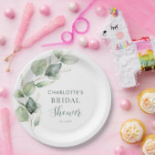 Assiettes En Carton Arborisation de eucalyptus pour Baby Shower botani (Fête)