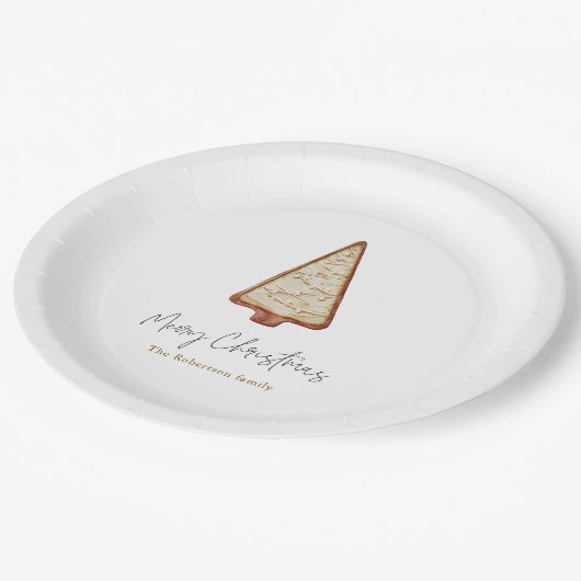 Assiettes En Carton Arbre à cookies de Noël (Angle)