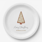 Assiettes En Carton Arbre à cookies de Noël (Devant)