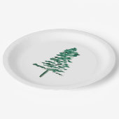 Assiettes En Carton Arbre à pin d'eau Noël moderne (Angle)