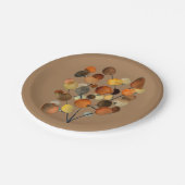 Assiettes En Carton Arbre Abstrait brun d'automne (Angle)