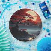 Assiettes En Carton Arbre bonsaï (Fête)