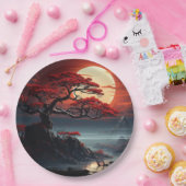 Assiettes En Carton Arbre bonsaï (Fête)