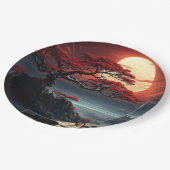 Assiettes En Carton Arbre bonsaï (Angle)