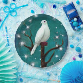 Assiettes En Carton Arbre Branche White Peace Dove (Fête)
