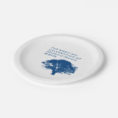 Assiettes En Carton Arbre de chêne bleu, Mariage rustique et minimalis (Angle)
