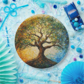 Assiettes En Carton Arbre de connaissances - Peinture à l'huile (Fête)