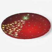 Assiettes En Carton Arbre de Noël avec des étoiles (Angle)