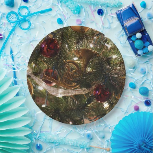 Assiettes En Carton Arbre de Noël décoré (Fête)