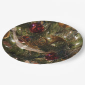 Assiettes En Carton Arbre de Noël décoré (Angle)