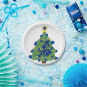 Assiettes En Carton Arbre de Noël - Drapeau de l'Union européenne | Eu (Fête)