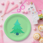 Assiettes En Carton Arbre de Noël étincelant (Fête)