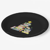 Assiettes En Carton Arbre de Noël Ier de la Bookie (Angle)