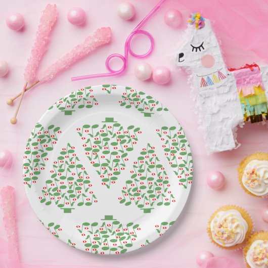 Assiettes En Carton Arbre de Noël musical (Fête)