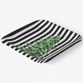 Assiettes En Carton Arbre de Noël noir et blanc (Angulaire)