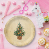 Assiettes En Carton Arbre de Noël Pays traditionnel Simple (Fête)