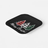 Assiettes En Carton Arbre de Noël Plaid Arbre de Noël Joyeux Noël (Angulaire)