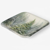 Assiettes En Carton Arbre de Noël rustique (Angulaire)