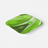 Assiettes En Carton Arbre de Noël vert moderne avec étoile (Angulaire)