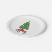 Assiettes En Carton Arbre de Noël Wagon (Angle)