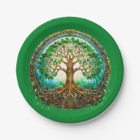 Arbre de vie celtique en vert émeraude
