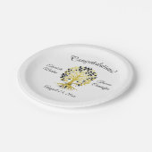 Assiettes En Carton Arbre d'or de la vie Mariage sophistiqué intempore (Angle)