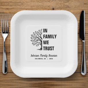 Assiettes En Carton Arbre Familial En Famille Nous Confions La Réunion