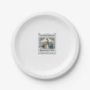 Assiettes En Carton Arbre Généalogique de Jésus Chemise Foi Basée Desi