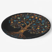 Assiettes En Carton Arbre mosaïque en verre tendu (Angle)