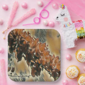 Assiettes En Carton Arbre rose (Fête)