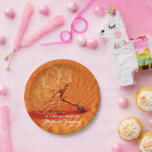 Assiettes En Carton Arbre solitaire dans le sable du désert Célébratio (Fête)