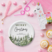 Assiettes En Carton Arbre vert de Noël | Joyeux Noël (Fête)