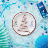 Assiettes En Carton Arbres colorés - (Fête)