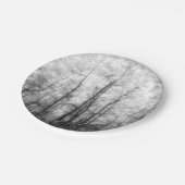 Assiettes En Carton Arbres d'Aspen - Noir et blanc (Angle)