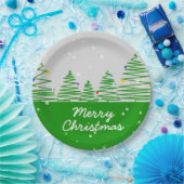 Assiettes En Carton Arbres de Noël (Fête)