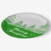 Assiettes En Carton Arbres de Noël (Angle)