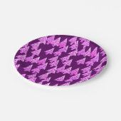 Assiettes En Carton Arbres de Noël de fleurs modernes - améthyste viol (Angle)