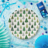 Assiettes En Carton Arbres rétro (Fête)