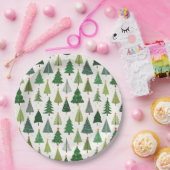 Assiettes En Carton Arbres rétro (Fête)