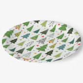 Assiettes En Carton Arbres rétro (Angle)